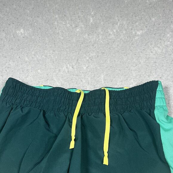 Nike Shorts Womens Size Small Green Dri Fit Running Shorts Lined Drawstring - Picture 2 of 13